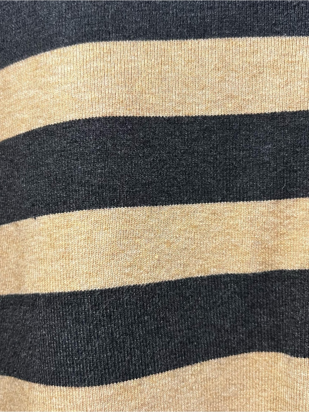 Free People 1/4 zip Black and Tan Coastal stripe pullover sweater size X small - Picture 6 of 13